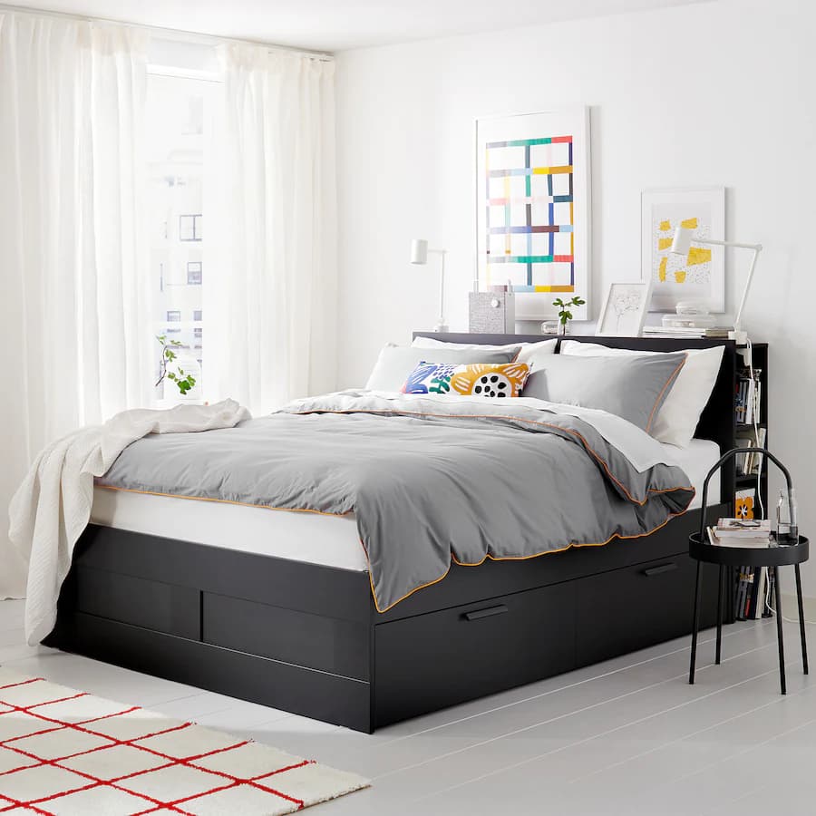 Brimnes Bed Frame With Storage Headboard small size