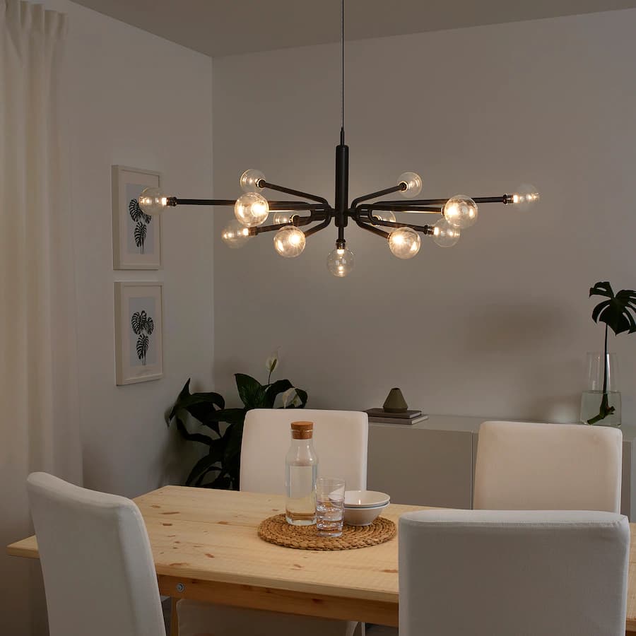 Grinsbyn Chandelier w light bulbs small size